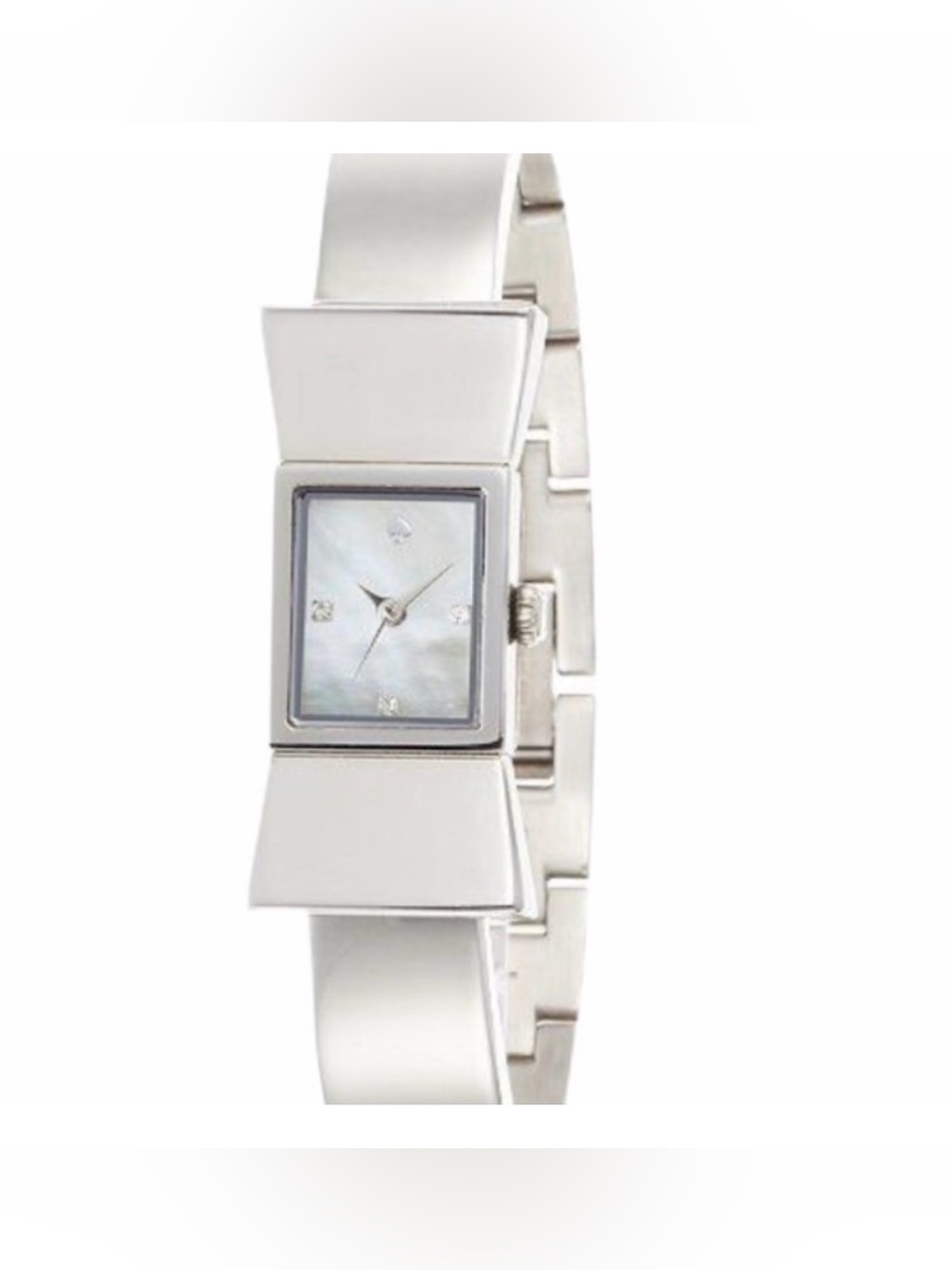 Kate Spade Carlyle Bow-shaped Watch Silver tone w/ working battery